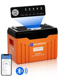 2026 ECO-WORTHY Batterie Lithium 12V 300Ah LiFePO4 Bluetooth(Noir/Orange)
