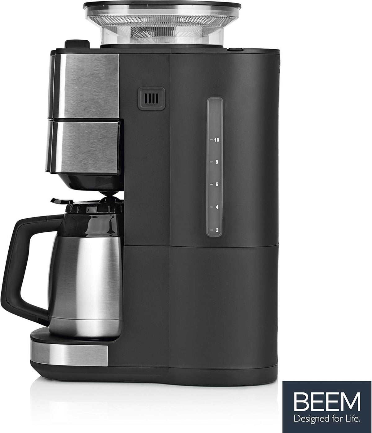 2026 BEEM FRESH-AROMA-PERFECT II Filterkaffeemaschine mit Mahlwerk - Thermo | Edelstahl | Thermokanne | 24h-Timer | 1000 W | 180 g Bohnenbehälter