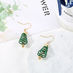 Boucles d'oreilles pendantes Sapin et Étoile de Noël – Bijoux de Fêtes Légers