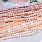 Collier Clavicule en Perles d'Eau Douce Naturelles Artisanales