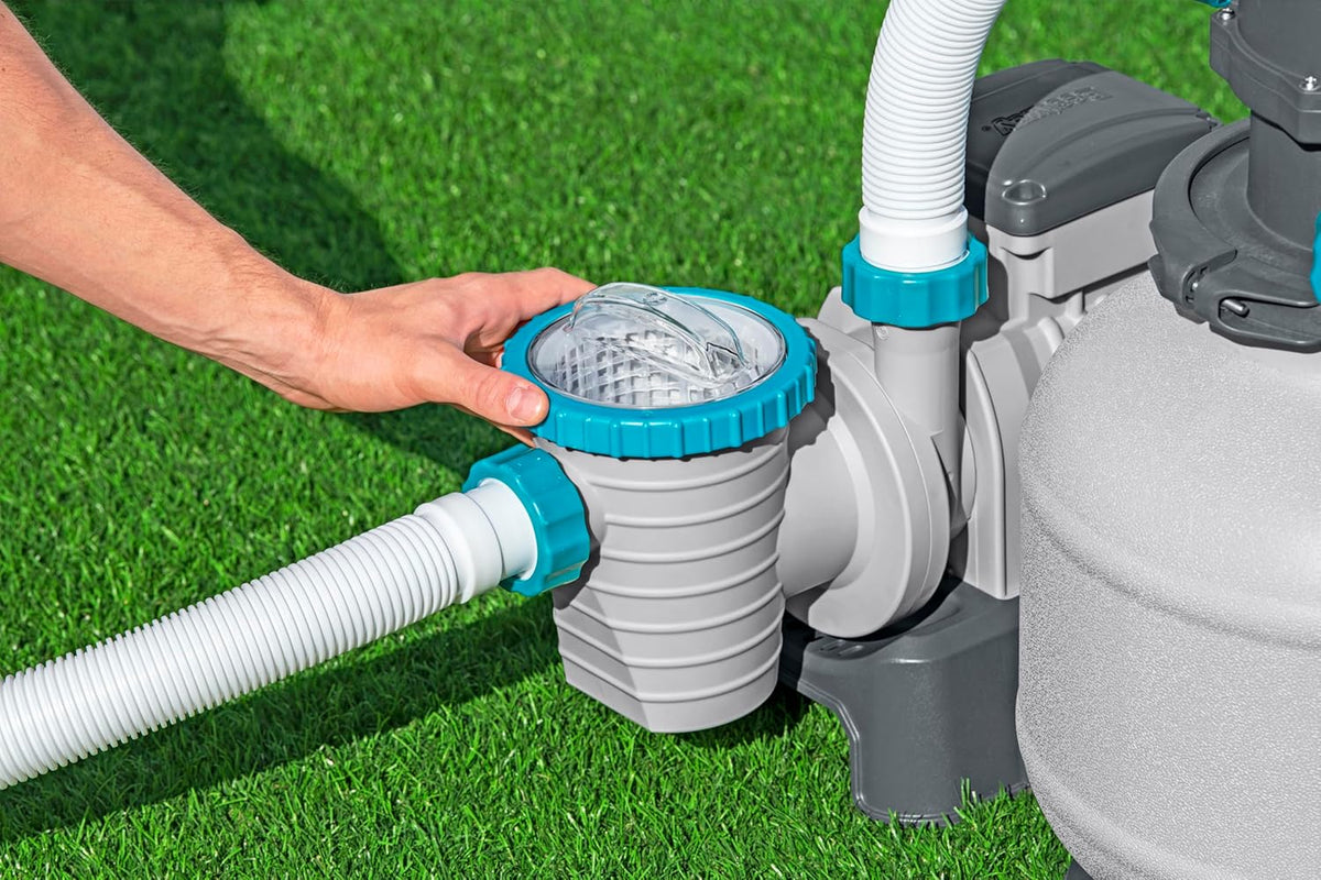 2026 Bestway Pompe de Filtration à Sable pour Piscine Hors Sol 8 327 L - 55,5 cm x 44 cm x 60 cm - Gris/Vert