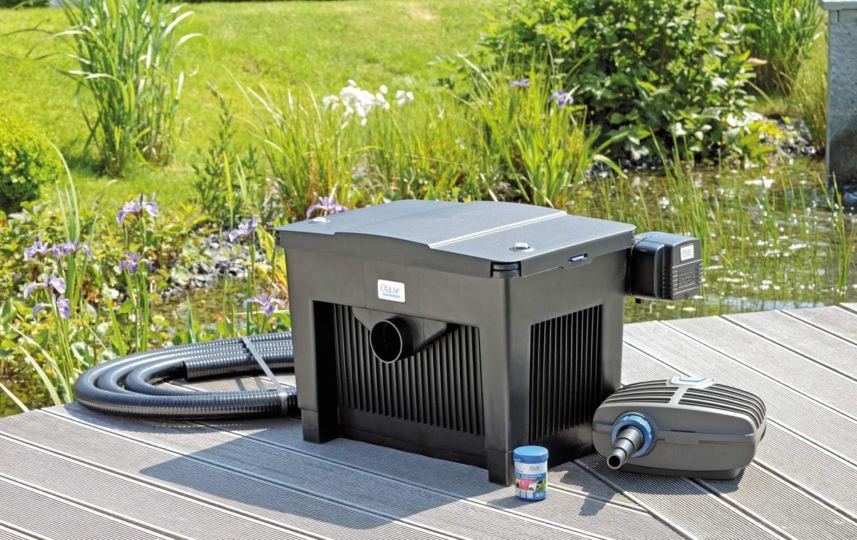 2026 OASE 56789 Durchlauffilter BioSmart Set 36000 geeignet für Teiche bis 36 m³, Filtersystem, Filterkomplettset inkl Filtermaterial, Teichpumpe und UVC Klärer