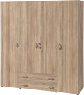 2026 AVANTI TRENDSTORE - Balu 2.3 and 4, hinged door wardrobe, available in 2 different colours and 3 different widths (brown, 4 doors)