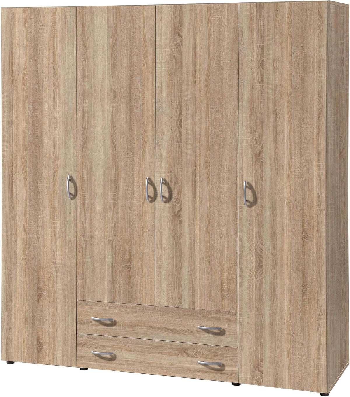2026 AVANTI TRENDSTORE - Balu 2.3 and 4, hinged door wardrobe, available in 2 different colours and 3 different widths (brown, 4 doors)
