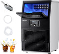 2026 VEVOR Machine à Glaçons Commerciale 36 kg/24 h, Appareil de Préparation de Glaçons avec Capacité de Stockage de 5 kg, 32 Cubes par Cycle, avec Écran LED et Nettoyage Automatique, Restaurant Bar
