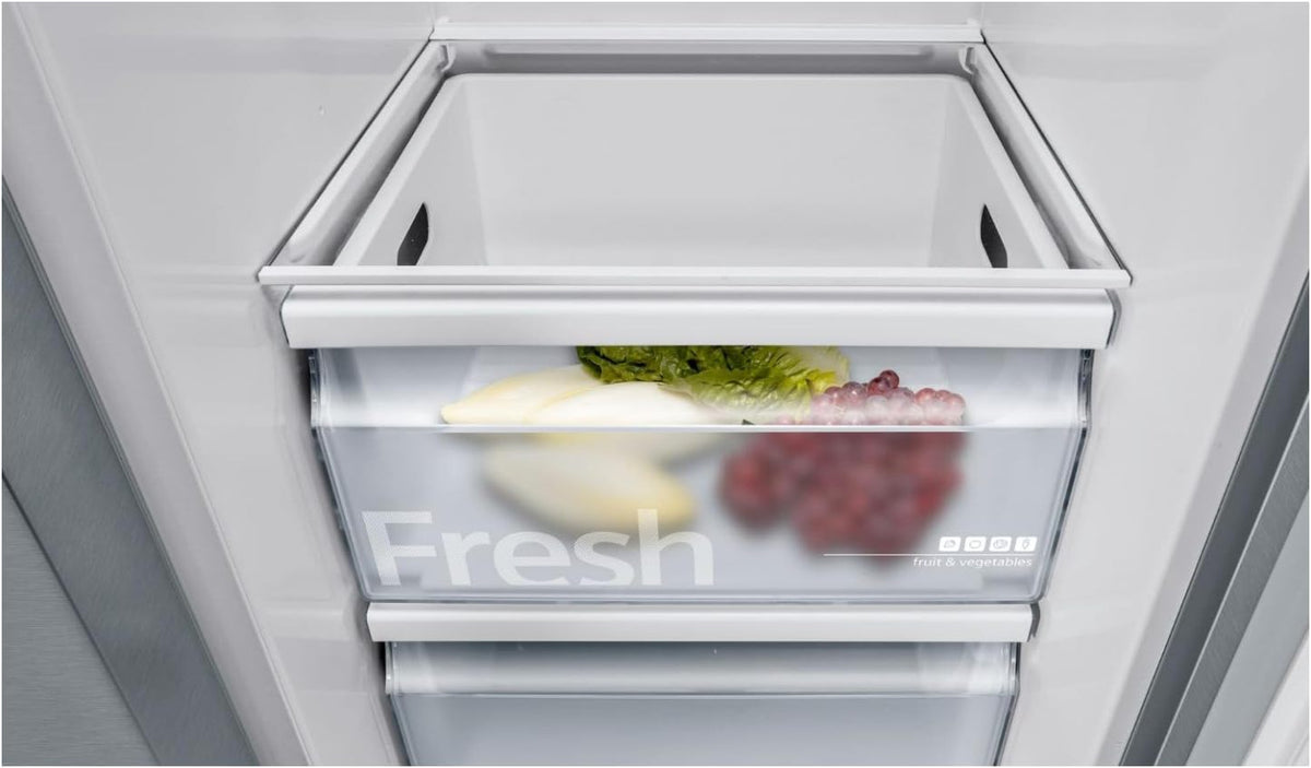 2026 SIEMENS KF96NVPEA iQ300 Multi-Door-Kühlschrank, 183 x 91 cm, 405 L Kühlen & 200 L Gefrieren, hyperFresh längere Frische, noFrost nie wieder abtauen, superCooling schnellere Kühlung