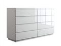 2026 Commode 8 tiroirs 160x45x80 cm - Blanc - design moderne