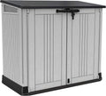 2026 Keter 249317 Store it Out Nova Abri de jardin extérieur 132 x 71,5 x 113,5 cm, gris clair avec couvercle gris foncé