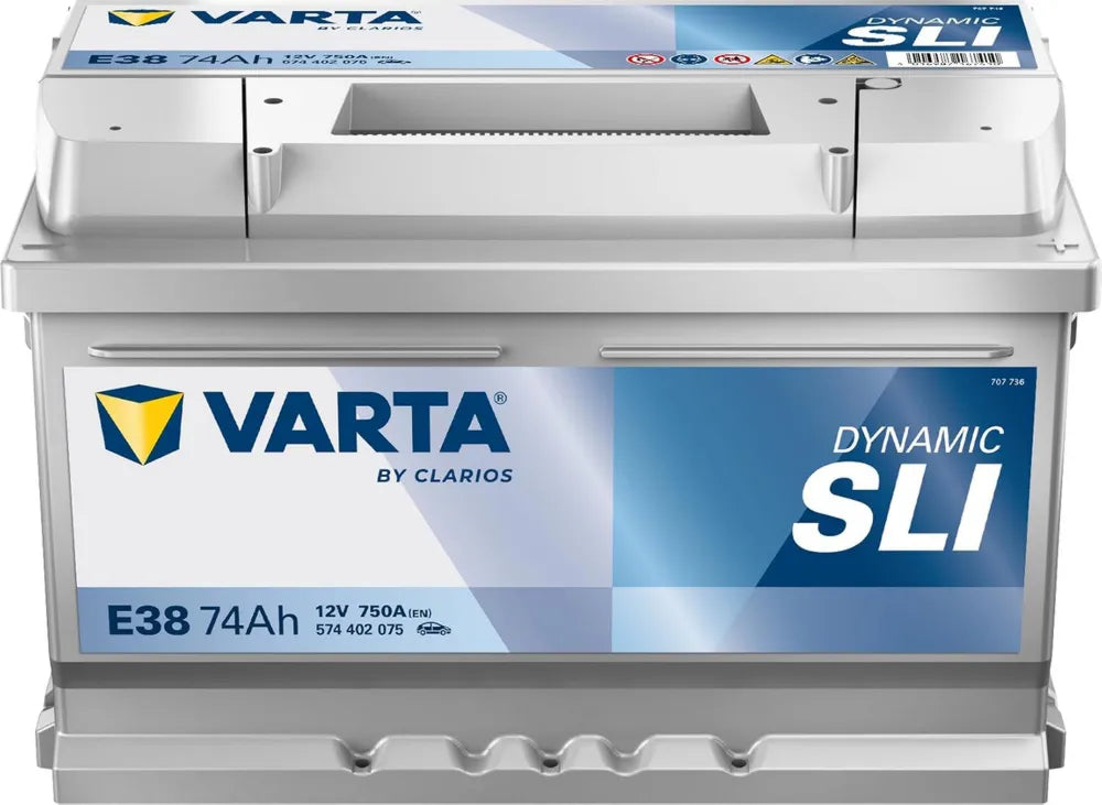 2026 Batterie Voiture Varta E38 Silver Dynamic 12V 74Ah 750A