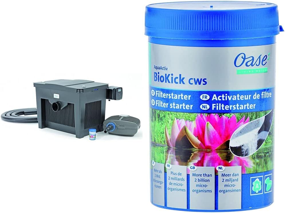 2026 OASE 56789 Durchlauffilter BioSmart Set 36000 geeignet für Teiche bis 36 m³, Filtersystem, Filterkomplettset inkl Filtermaterial, Teichpumpe und UVC Klärer