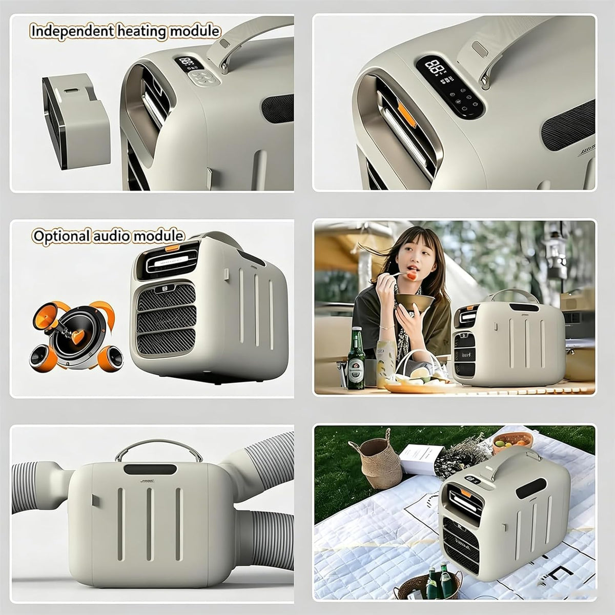 2026 Climatiseur Portable 5121 Btu, Refroidissement Et Chauffage Rapides, Déshumidification, Basse Consommation (500 W), 3 Vitesses De Ventilation