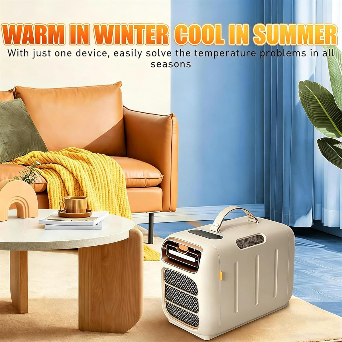 2026 Climatiseur Portable 5121 Btu, Refroidissement Et Chauffage Rapides, Déshumidification, Basse Consommation (500 W), 3 Vitesses De Ventilation