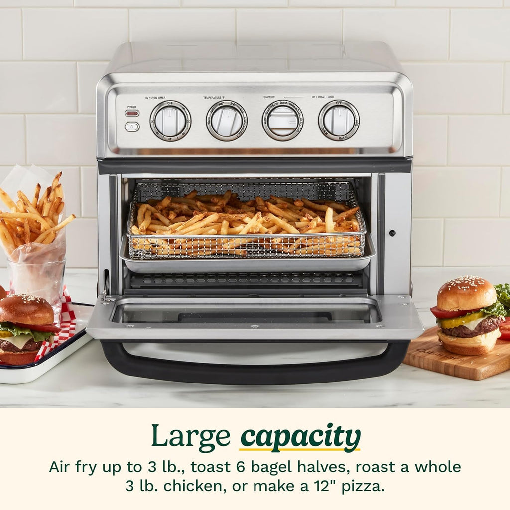 2026 CUISINART Air Fryer + Convection Toaster Oven, 8-1 Oven with Bake, Grill, Broil & Warm Options, Stainless Steel, TOA-70
