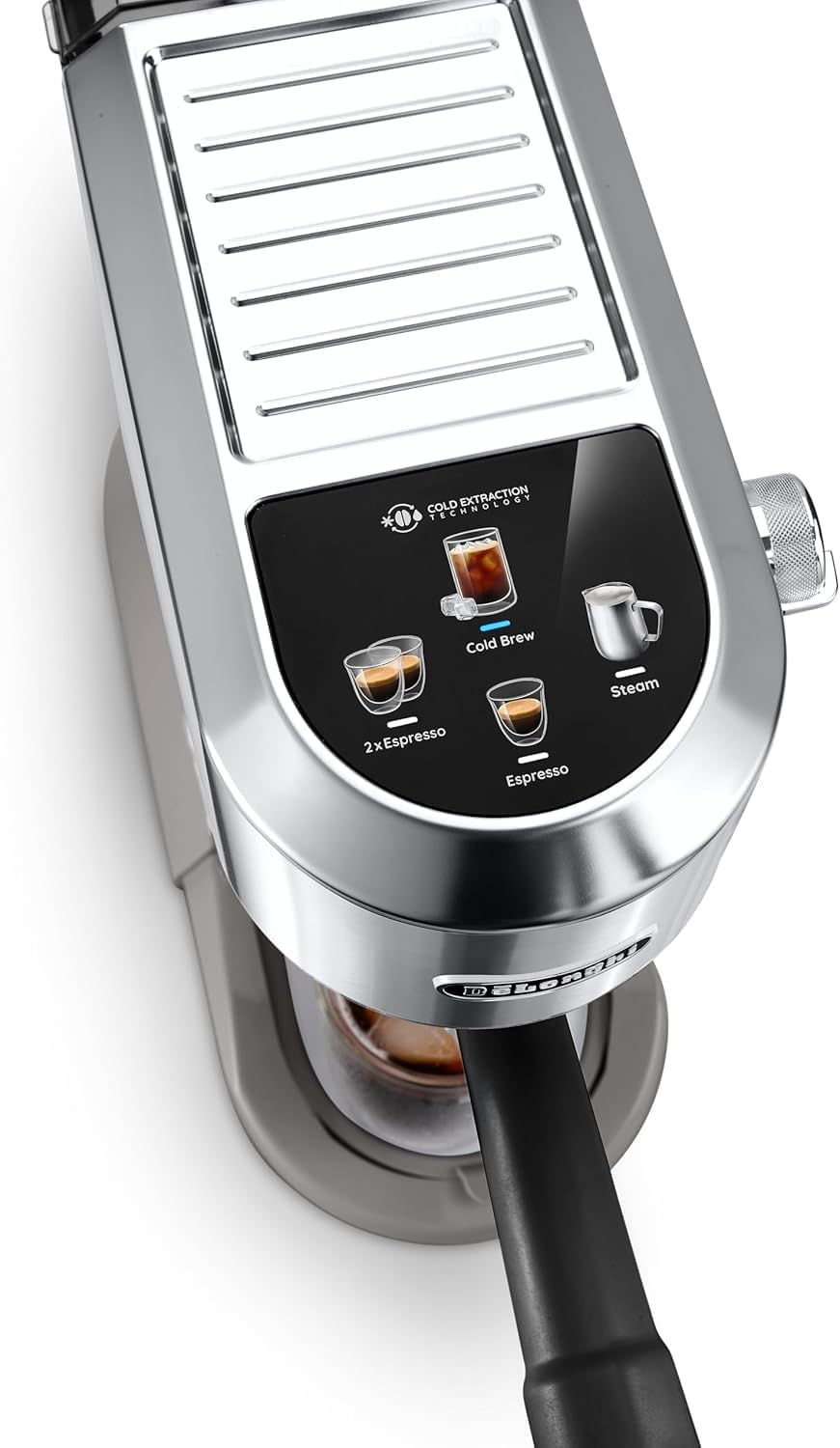 2026 De'Longhi Dedica – Cafetière à pompe en acier inoxydable pour café moulu ou individuel, expresso et cappuccino, réservoir de 1,3 litre, système anti-goutte, modèle EC685.M, couleur métal