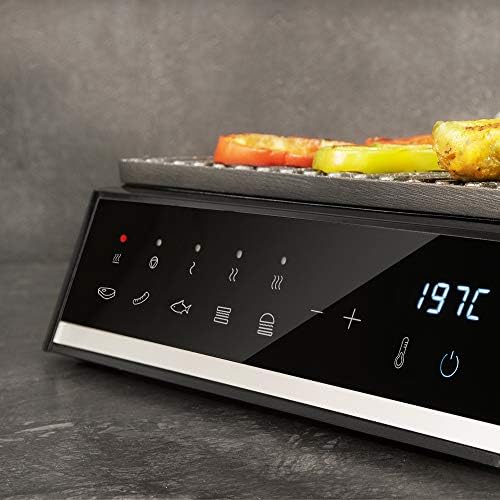 2026 Cecotec Grill électrique Rock’nGrill Smart. Système de réglage de la puissance, du temps et de la température de 2000 W, ouverture à 180 °, plaques amovibles allant au lave vaisselle : Cuisine et Maison
