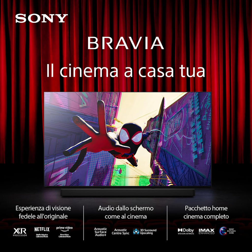 2026 BRAVIA 8 OLED 55 Pollici 4K HDR Google Smart TV | Gaming Menu per , IMAX Enhanced, Dolby Vision Atmos, Chromecast, AirPlay, 120Hz 55XR80