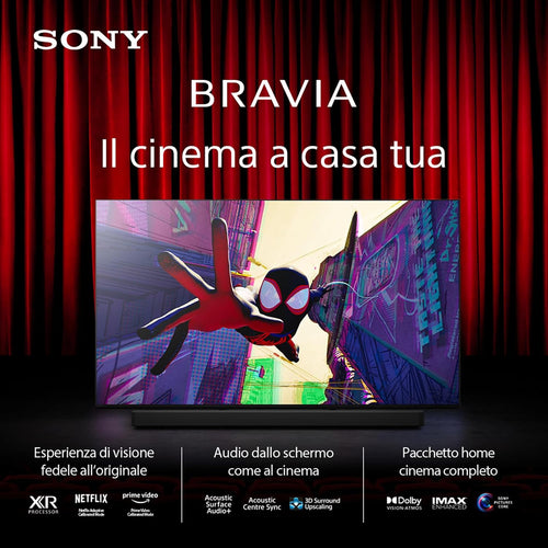 2026 BRAVIA 8 OLED 55 Pollici 4K HDR Google Smart TV | Gaming Menu per , IMAX Enhanced, Dolby Vision Atmos, Chromecast, AirPlay, 120Hz 55XR80