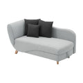 2026 Méridienne en tissu gris clair avec coussins anthracite