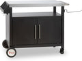 2026 Carrello per barbecue BBQ-Toro 103,5 x 59 x 81 cm | argento/nero | Tavolo per barbecue con ampio piano di lavoro | Tavolo per barbecue outdoor, carrello per servire, carrello da giardino all'aperto