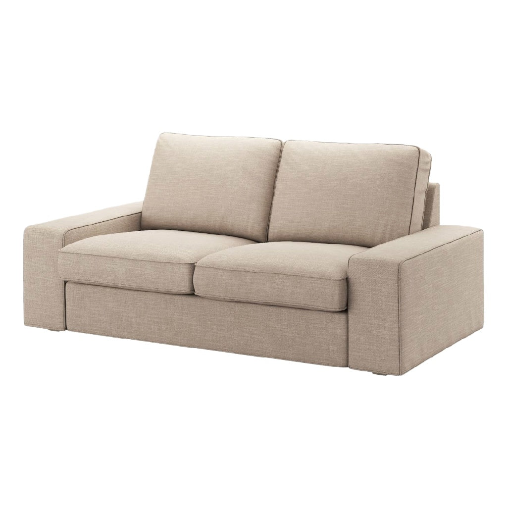 2026 Canapé 2 places en tissu beige – design contemporain, assise confortable