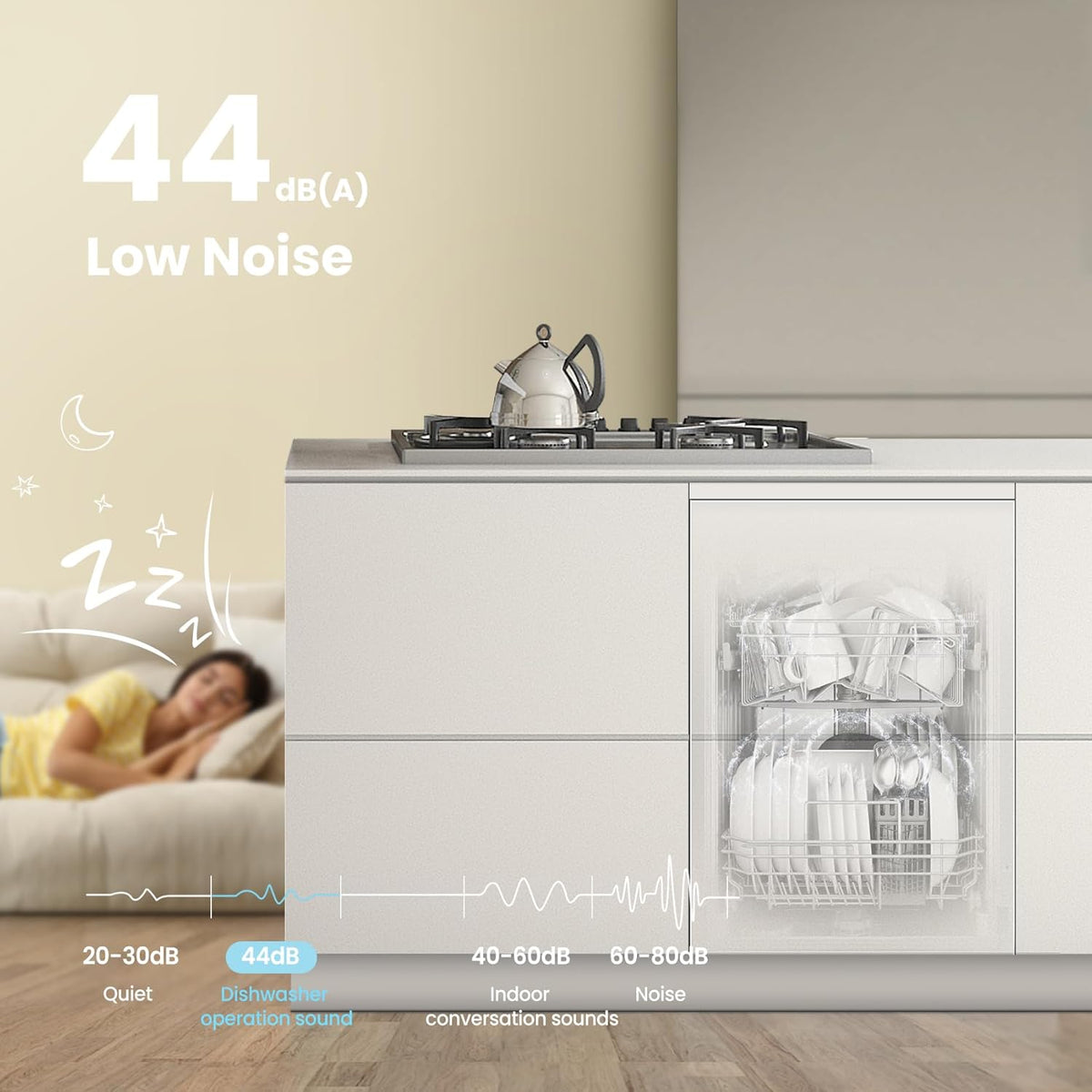 2026 CDWEB914S-W Lavastoviglie da Incasso con 10 coperti, 8 Programmi, di avviamento ritardato, Funzione di Mezzo Carico, cloud wash, Asciugatura Extra - Inox