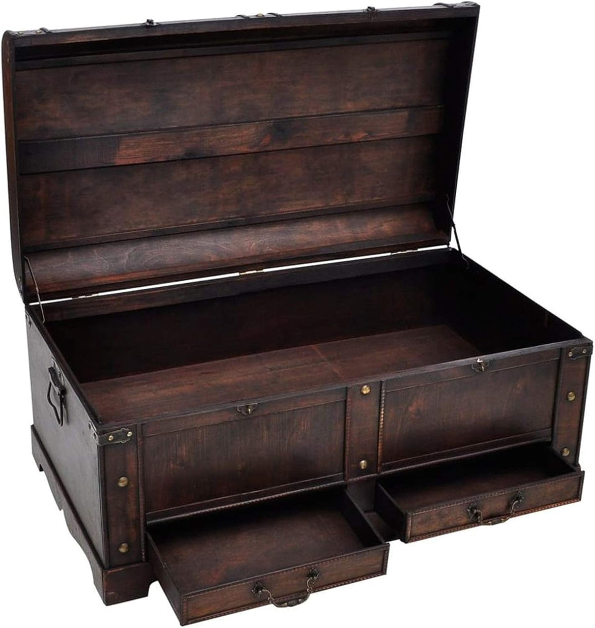 2026 Leepesx Baule del Tesoro Vintage Grande Marrone Tavolino Salotto Tavolino da Divano Libreria Scaffale Tavolino Divano Laterale Tavolino Caffè