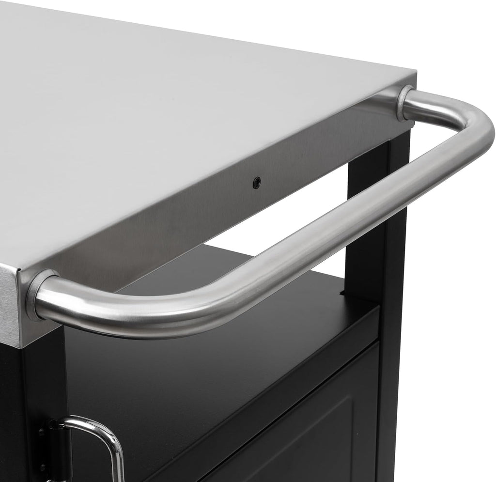 2026 Carrello per barbecue BBQ-Toro 103,5 x 59 x 81 cm | argento/nero | Tavolo per barbecue con ampio piano di lavoro | Tavolo per barbecue outdoor, carrello per servire, carrello da giardino all'aperto
