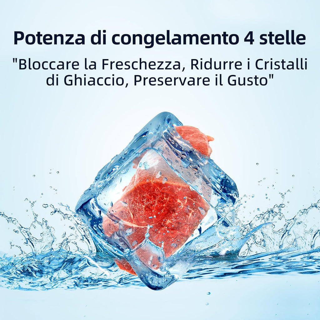 2026 CHiQ Frigorifero Combinato 157L FBM157L42, Basso Gelo, Altezza 144 cm, Larghezza 47 cm, Ultraleggero 39 db, 12 anni di garanzia sul compressore