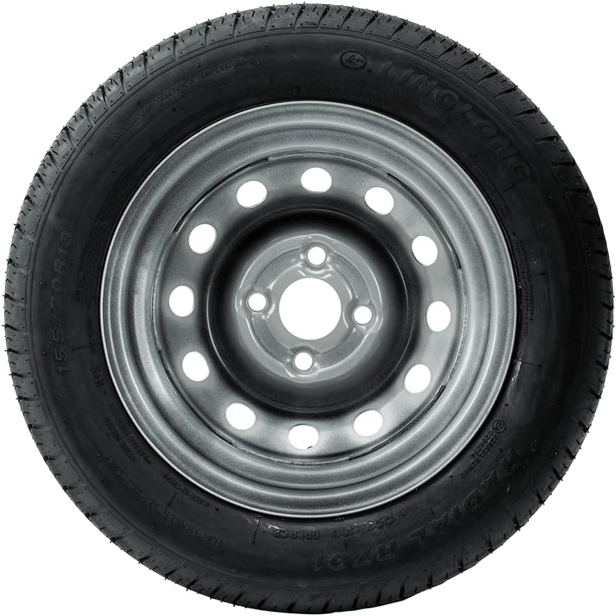 2026 UNITRAILER 2 x Roue de Remorque 155/70 R13 XL avec Jante 4JX13 - Haute Capacité de Charge