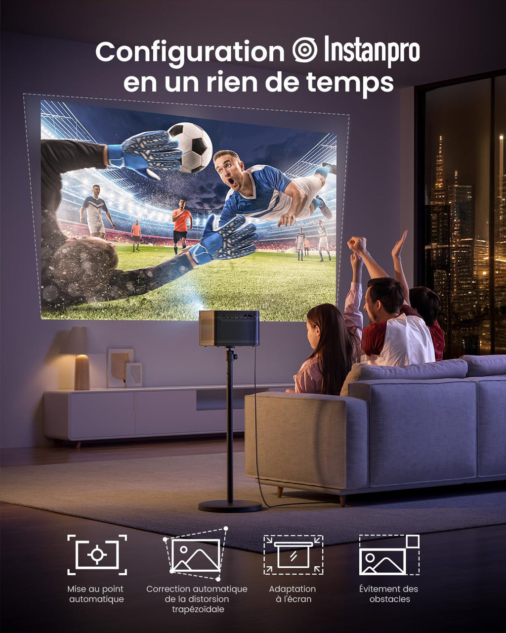 2026 4K Vidéoprojecteur & Blu-Ray 3D, 2450 ISO Lumens, Dangbei Vidéoprojecteur avec GTV/Netflix, Home cinéma, 2x12W Haut-Parleur, HDR10+, WiFi 6 Bluetooth,