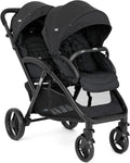 2026 Joie - Evalite Duo - Poussette Double Légère - Siège Arrière Inclinable À Plat - Compatible Sièges Auto Et Nacelles - Suspension 4 Roues - Harnais 5 Points SoftTouch - Dès la naissance