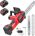 2026 Brushless Trononneuse avec batterie 3000mAh * 2, 12 pouces scie à chane électrique sans fil, scie à chane électrique à une main, scie à chane manuelle sans fil avec verrouillage de sécurité
