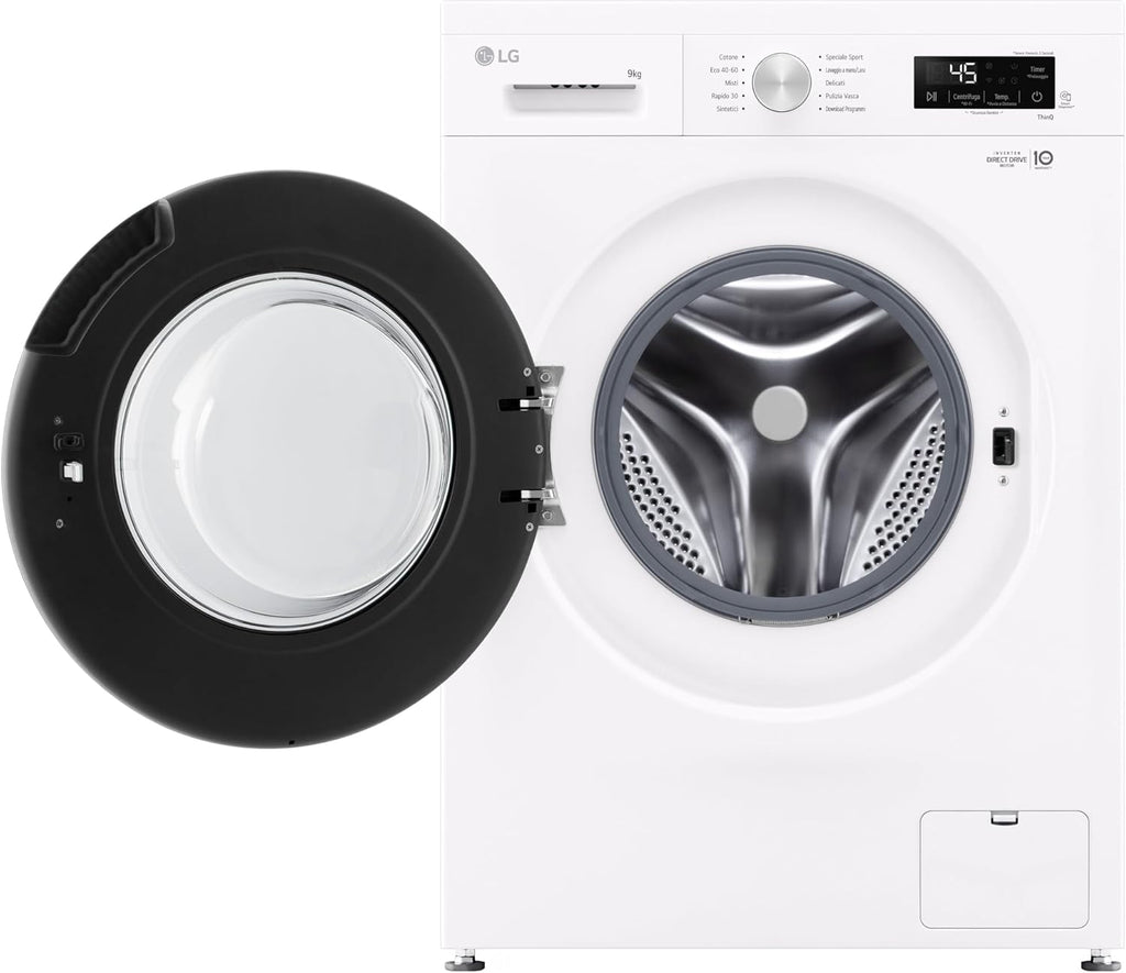 2026 F4NX1009NWB Lavatrice 9 kg a Carica Frontale Serie X1, Classe A, 1400 giri, Wi-Fi, 6 Motion Direct Drive, Lavaggio a Vapore Allergy Care, Libera installazione, Essence White
