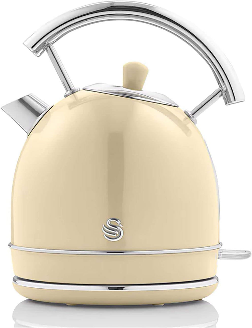 2026 Swan Retro Colazione Set 1,8 L Bollitore, Tostapane a 2 Fette, Microonde Digitale 20L, 6 Livelli di Potenza, Timer, Porta Effetto Specchio, Design Vintage, Crema, Taglia Unica, STRP2070CNEU