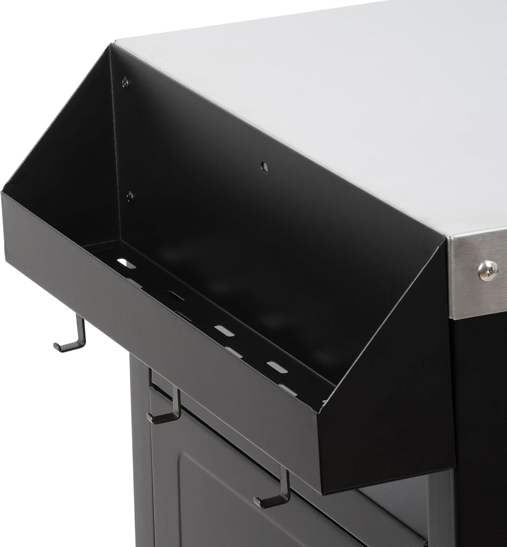2026 Carrello per barbecue BBQ-Toro 103,5 x 59 x 81 cm | argento/nero | Tavolo per barbecue con ampio piano di lavoro | Tavolo per barbecue outdoor, carrello per servire, carrello da giardino all'aperto