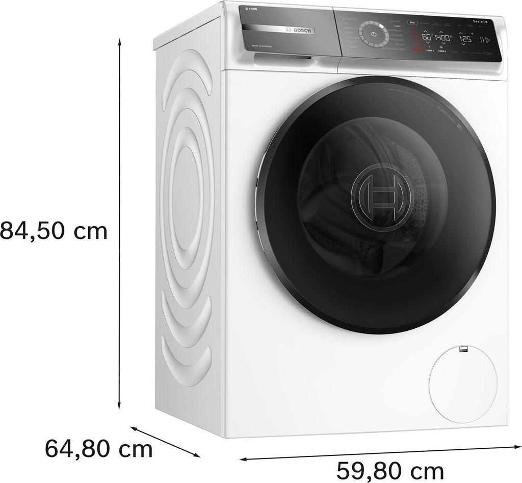 2026 Bosch WGB244A2FR, Série 8, Lave-linge Pose-libre, 9 kg, 1400 trs/min, Blanc