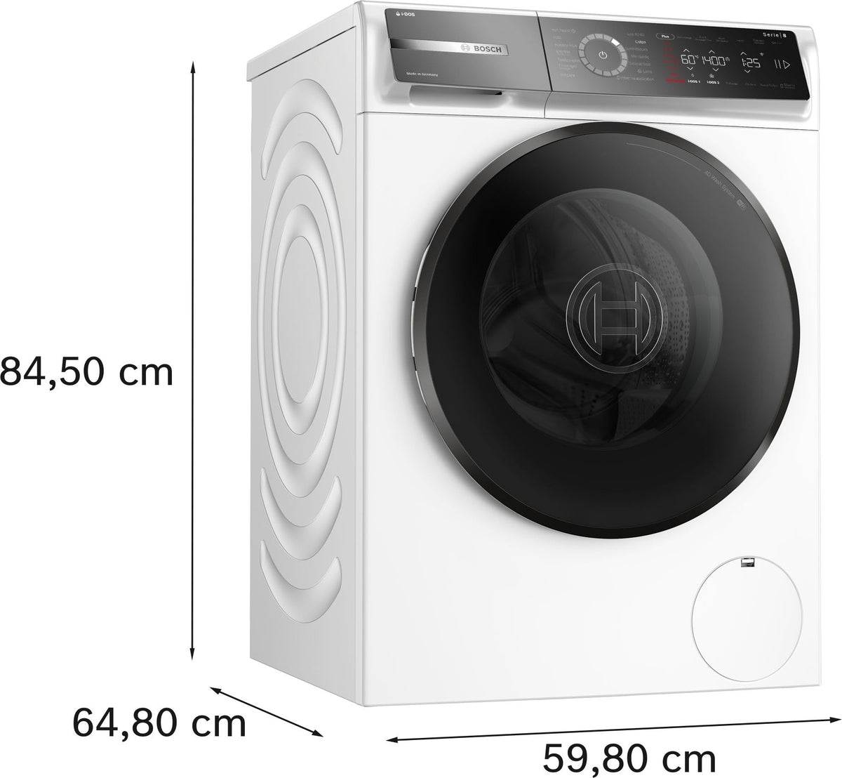 2026 Bosch WGB244A2FR, Série 8, Lave-linge Pose-libre, 9 kg, 1400 trs/min, Blanc