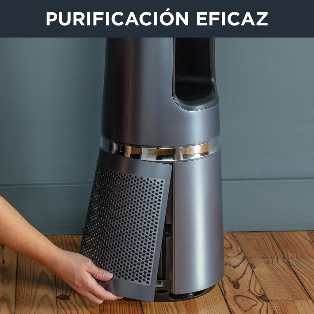 2026 Rowenta Eclipse 2-en-1 Ventilateur purificateur, Ventile et filtre l'air, Particules fines, 32 dB (A), Puissant, Oscillation, 12 vitesses, Minuteur, Départ différé QU5030F0