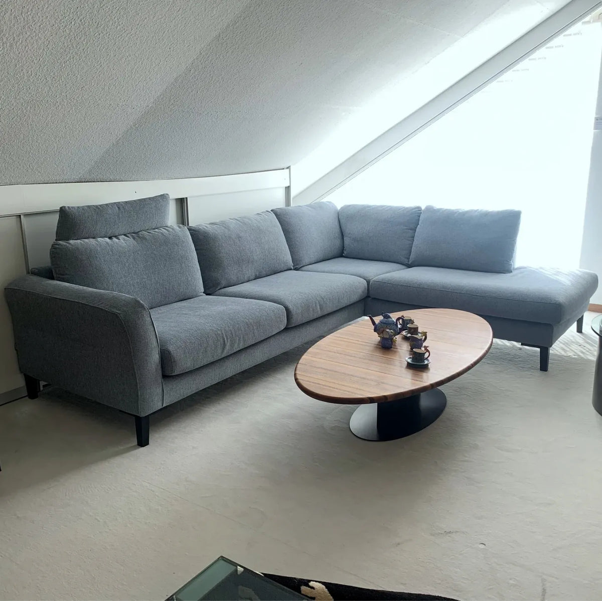 2026 Ausstellungsstück Sits Ecksofa Anja, hellblau, 293 x 221cm, Bezug anbehmbar