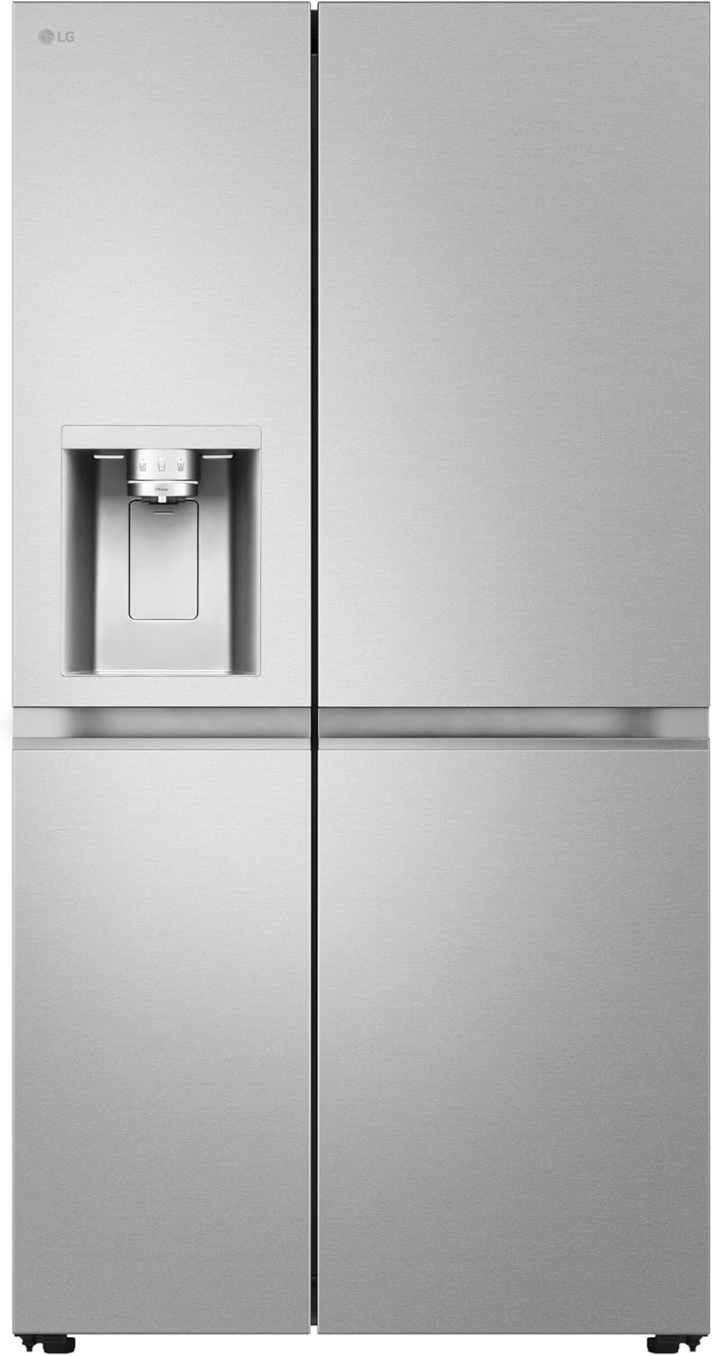 2026 GSLE91MBAC Frigorifero Americano Side-by-Side, Classe C, Frigorifero No Frost, 628L, Wi-Fi, Tecnologia Door&Linear Cooling, Fresh Converter, Dispenser Senza Allaccio, UVnano, Metal Sorbet
