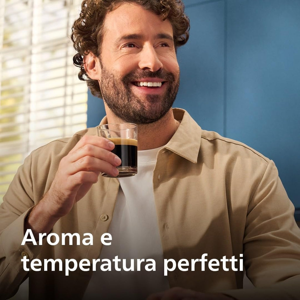 2026 Serie 5500 Macchina per Espresso Completamente Automatica - 20 caffè Caldi e con Ghiaccio, Sistema LatteGo Veloce da Pulire, 40% Più Silenziosa con SilentBrew, QuickStart, Grigio (EP5544/50)