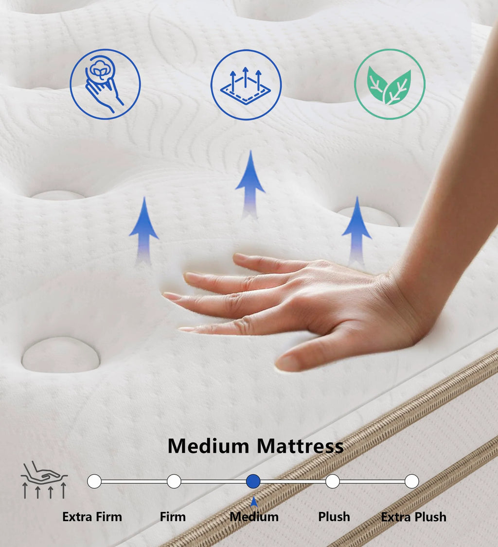 2026 Matelas KOANTTI 2025 de 30 cm (12 pouces) en mousse à mémoire de forme. Fermeté moyenne.