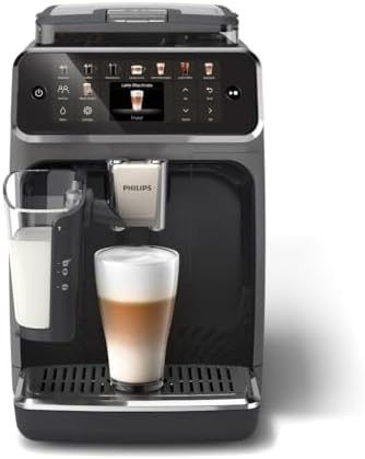 2026 Philips Machine à Expresso Entièrement Automatique 5500 Series–20 Boissons Chaudes et Glacées, Carafe LatteGo Facile à Nettoyer, SilentBrew 40% Plus Silencieuse, QuickStart, Noir et Argent (EP5546/70) : Cuisine et Maison