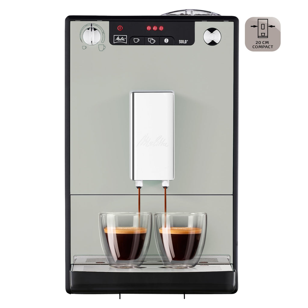 2026 Melitta Solo Sandy Grey, Machine à Café à Grains avec Broyeur et Système d'Extraction des Arômes, Affichage LED, Mode 1 à 2 Tasses, Expresso, Automati