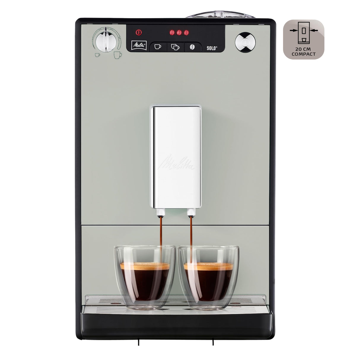 2026 Melitta Solo Sandy Grey, Machine à Café à Grains avec Broyeur et Système d'Extraction des Arômes, Affichage LED, Mode 1 à 2 Tasses, Expresso, Automati