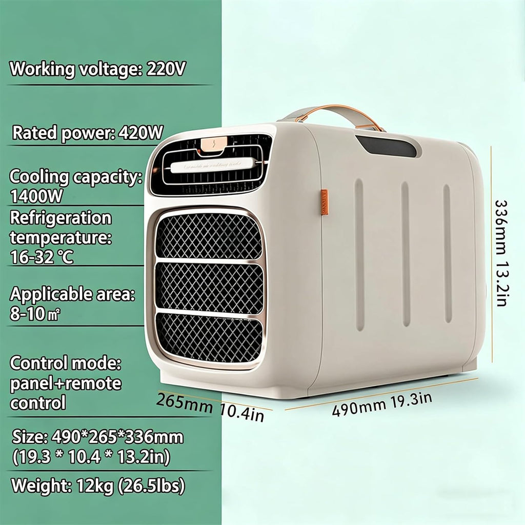 2026 Climatiseur Portable 5121 Btu, Refroidissement Et Chauffage Rapides, Déshumidification, Basse Consommation (500 W), 3 Vitesses De Ventilation