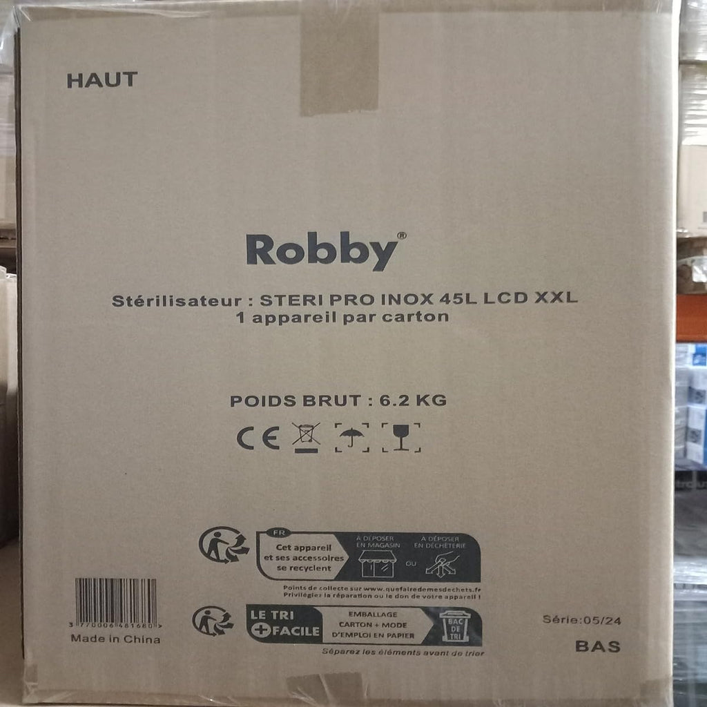 2026 Stérilisateur De Bocaux Électrique Cuve Inox Avec Ecran Lcd, Robinet Et Minuteur 45l 2500w - STERI PRO INOX 45L LCD