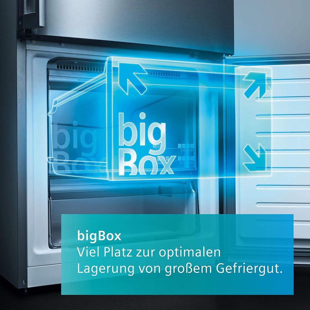2026 SIEMENS KF96NVPEA iQ300 Multi-Door-Kühlschrank, 183 x 91 cm, 405 L Kühlen & 200 L Gefrieren, hyperFresh längere Frische, noFrost nie wieder abtauen, superCooling schnellere Kühlung