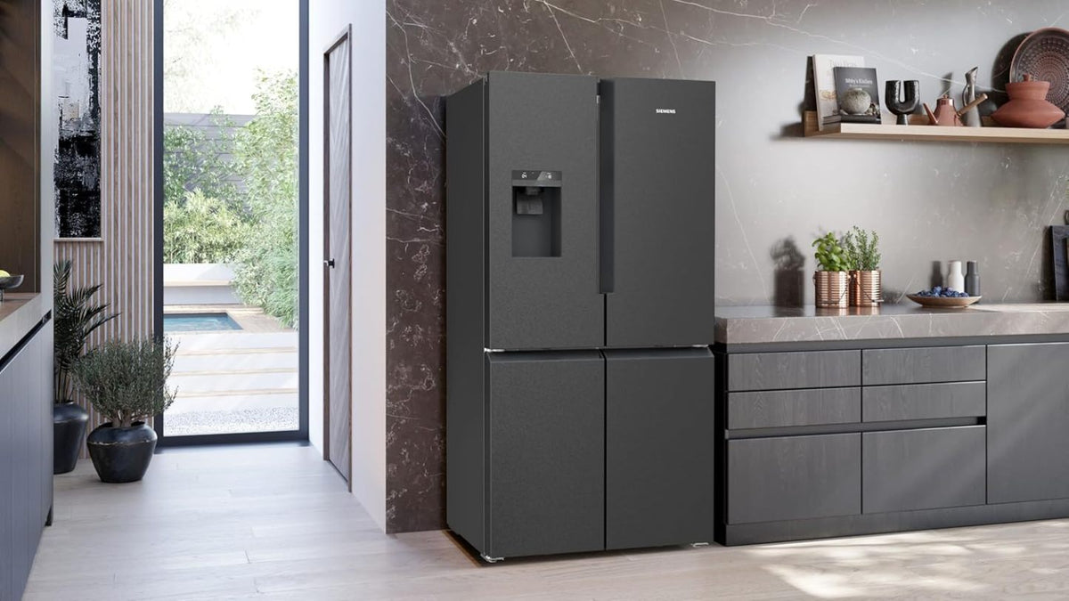 2026 SIEMENS KF96NVPEA iQ300 Multi-Door-Kühlschrank, 183 x 91 cm, 405 L Kühlen & 200 L Gefrieren, hyperFresh längere Frische, noFrost nie wieder abtauen, superCooling schnellere Kühlung