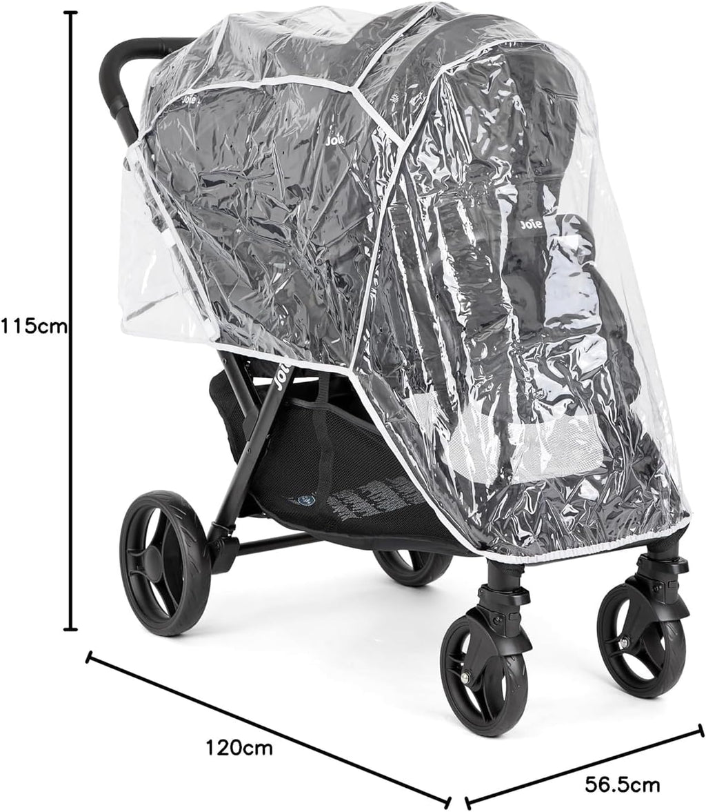 2026 Joie - Evalite Duo - Poussette Double Légère - Siège Arrière Inclinable À Plat - Compatible Sièges Auto Et Nacelles - Suspension 4 Roues - Harnais 5 Points SoftTouch - Dès la naissance